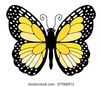 Easy to edit vector butterfly.