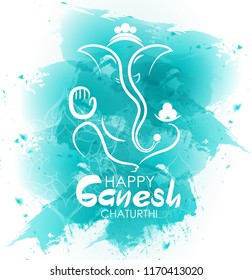Easy to edit vector design abstracts for Indian festival Ganesh chaturthi.