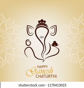 Easy to edit vector design abstracts for Indian festival Ganesh chaturthi.