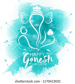 Easy to edit vector design abstracts for Indian festival Ganesh chaturthi.