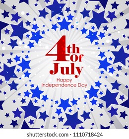 easy to edit vector illustration of 4th July, Independence day of America