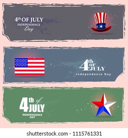 easy to edit vector illustration of 4th of July Independence Day of America background