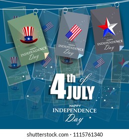 easy to edit vector illustration of 4th of July Independence Day of America background