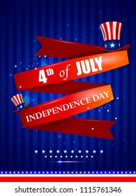 easy to edit vector illustration of 4th of July Independence Day of America background