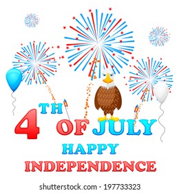 easy to edit vector illustration of 4th of July background