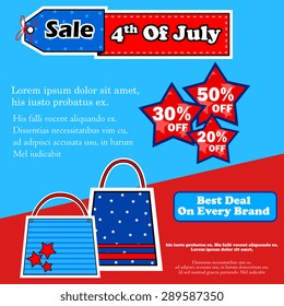 easy to edit vector illustration of 4th of July Independence Day of America background