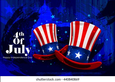 easy to edit vector illustration of 4th July, Independence day of America