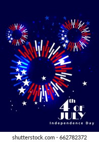 easy to edit vector illustration of 4th July, Independence day of America