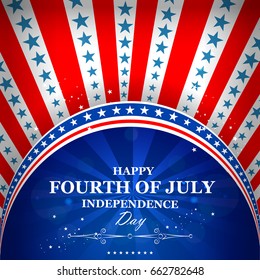 easy to edit vector illustration of 4th July, Independence day of America