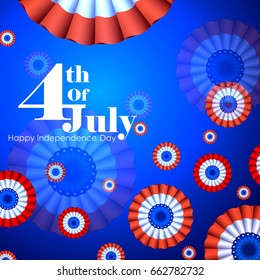 easy to edit vector illustration of 4th July, Independence day of America
