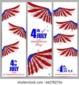 easy to edit vector illustration of 4th July, Independence day of America