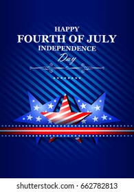 easy to edit vector illustration of 4th July, Independence day of America