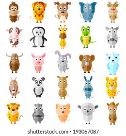 easy to edit vector illustration of animal icons