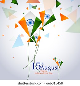 easy to edit vector illustration of Ashoka Chakra on Happy Independence Day of India background