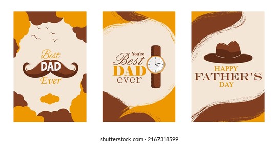 easy to edit vector illustration of background template for Happy Father's Day greetings