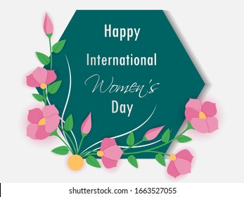 easy to edit vector illustration of beautiful woman for Happy International Women's Day greetings Background