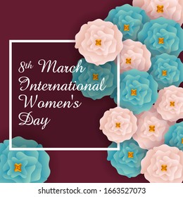 easy to edit vector illustration of beautiful woman for Happy International Women's Day greetings Background