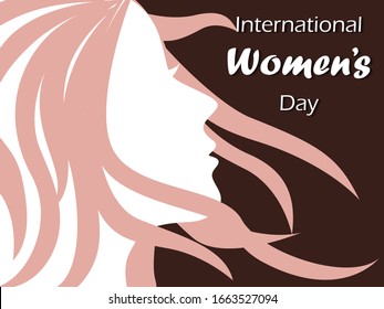 easy to edit vector illustration of beautiful woman for Happy International Women's Day greetings Background