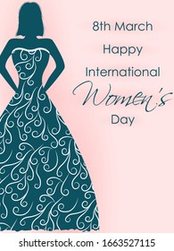 easy to edit vector illustration of beautiful woman for Happy International Women's Day greetings Background