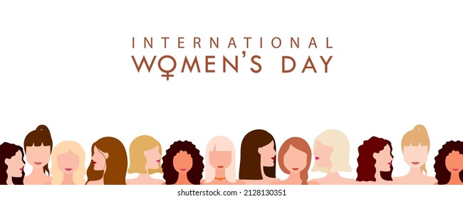 easy to edit vector illustration of beautiful woman for Happy International Women's Day greetings Background