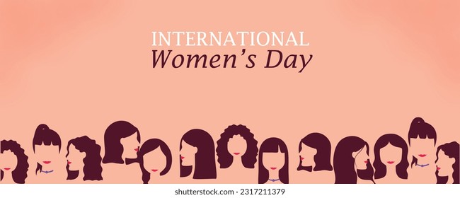 easy to edit vector illustration of beautiful woman for Happy International Women's Day greetings Background