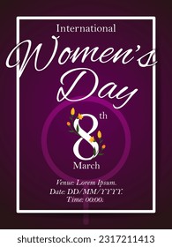 easy to edit vector illustration of beautiful woman for Happy International Women's Day greetings Background