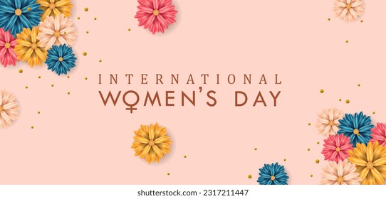 fácil de editar ilustración vectorial de la bella mujer para feliz Día Internacional de la Mujer Antecedentes