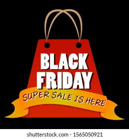 easy to edit vector illustration of Black Friday Sale Promotion advertisement banner template background