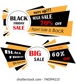 easy to edit vector illustration of Black Friday Sale and Promotion offer banner