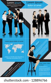 easy to edit vector illustration of business template