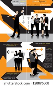 easy to edit vector illustration of business template