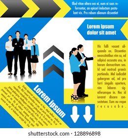 easy to edit vector illustration of business template