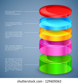 easy to edit vector illustration of business graph