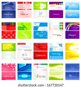 easy to edit vector illustration of business card collection