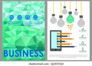 easy to edit vector illustration of business brochure design