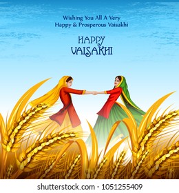 easy to edit vector illustration of celebration of Punjabi festival Vaisakhi background