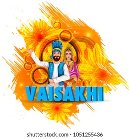 easy to edit vector illustration of celebration of Punjabi festival Vaisakhi background