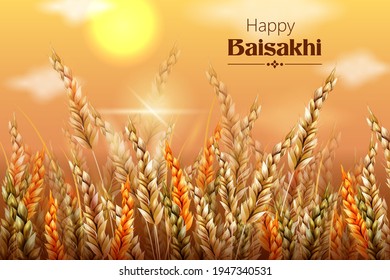 easy to edit vector illustration of celebration of Punjabi festival Vaisakhi background