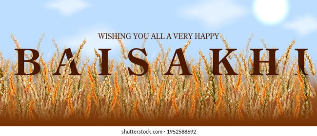 easy to edit vector illustration of celebration of Punjabi festival Vaisakhi background