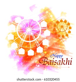 easy to edit vector illustration of celebration of Punjabi festival Baisakhi background