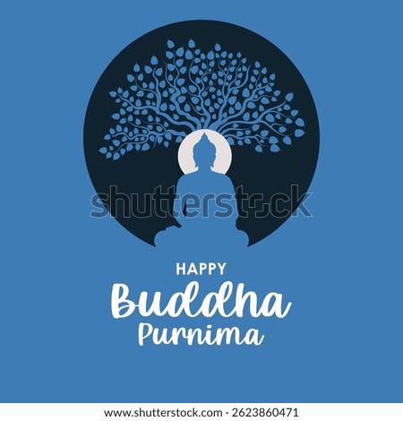 
easy to edit vector illustration of celebration of Buddha Purnima festival of Buddhist
 Stock photo © 