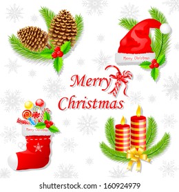 easy to edit vector illustration of Christmas background decoration