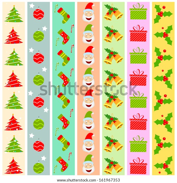 easy to edit vector illustration of Christmas\
Decoration Boarder