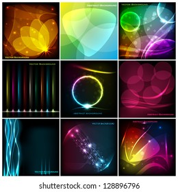 easy to edit vector illustration of collection of abstract background