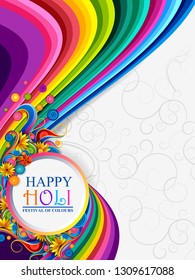 easy to edit vector illustration of Colorful splash for Holi background