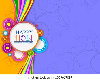 easy to edit vector illustration of Colorful splash for Holi background