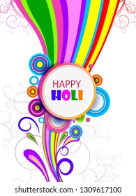 easy to edit vector illustration of Colorful splash for Holi background