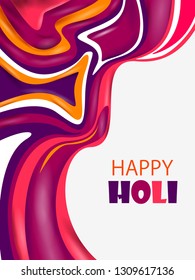 easy to edit vector illustration of Colorful splash for Holi background