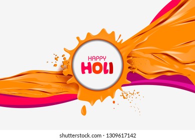 easy to edit vector illustration of Colorful splash for Holi background