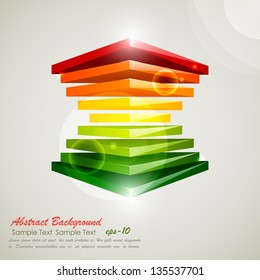 easy to edit vector illustration of colorful block for business presentation